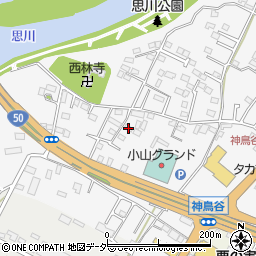 栃木県小山市神鳥谷206周辺の地図