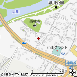 栃木県小山市神鳥谷182周辺の地図