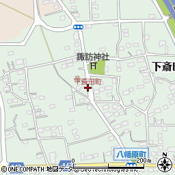 下斎田町周辺の地図