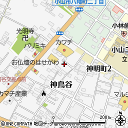 栃木県小山市神鳥谷874周辺の地図
