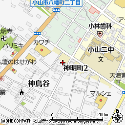 栃木県小山市神鳥谷863周辺の地図