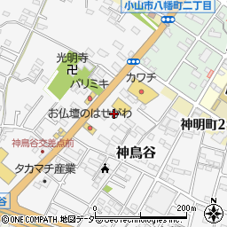 栃木県小山市神鳥谷692周辺の地図
