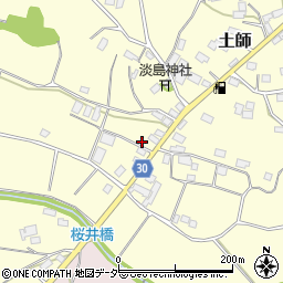茨城県笠間市土師643-1周辺の地図