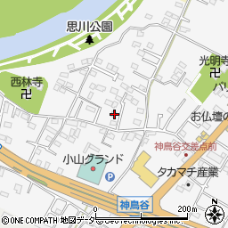 栃木県小山市神鳥谷155-6周辺の地図