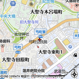 石川県加賀市大聖寺弓町周辺の地図