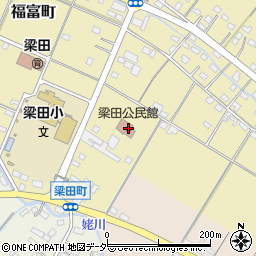 梁田公民館周辺の地図