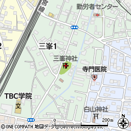 三峯神社周辺の地図