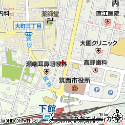 下館駅前郵便局周辺の地図