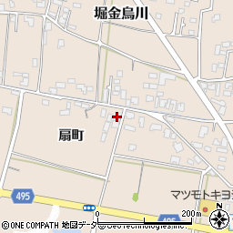 長野県安曇野市堀金烏川扇町5207-2周辺の地図