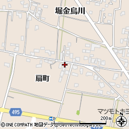長野県安曇野市堀金烏川扇町5208周辺の地図