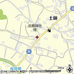茨城県笠間市土師657-1周辺の地図