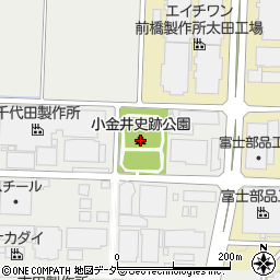 小金井史跡公園周辺の地図