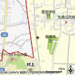 栃木県佐野市免鳥町696周辺の地図