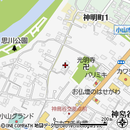 栃木県小山市神鳥谷133周辺の地図