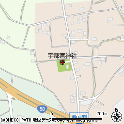 宇都宮神社周辺の地図