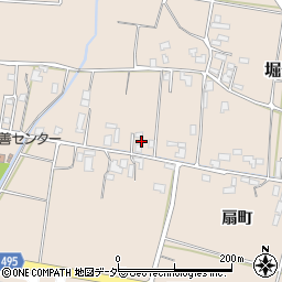長野県安曇野市堀金烏川扇町5408-3周辺の地図