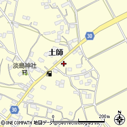 茨城県笠間市土師614-1周辺の地図