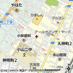 〒323-0032 栃木県小山市天神町の地図