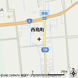 石川県加賀市西島町エ周辺の地図