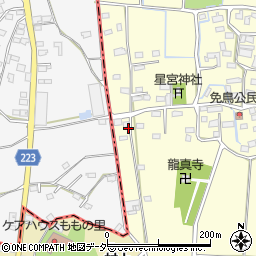 栃木県佐野市免鳥町721周辺の地図