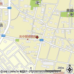 高崎矢中郵便局周辺の地図