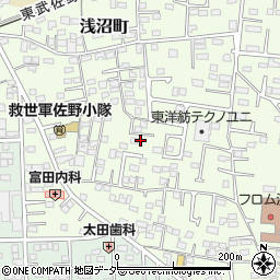 栃木県佐野市浅沼町170周辺の地図