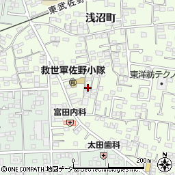 栃木県佐野市浅沼町179周辺の地図