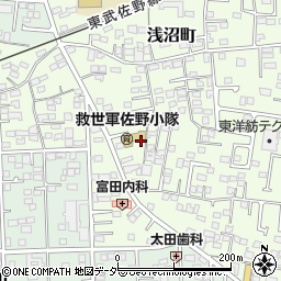 栃木県佐野市浅沼町180周辺の地図