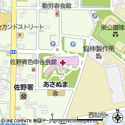 佐野市文化会館周辺の地図
