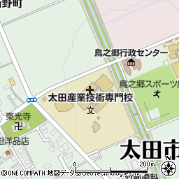 県立太田産業技術専門校周辺の地図