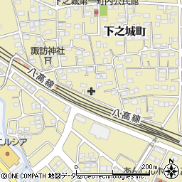 群馬県高崎市下之城町381周辺の地図