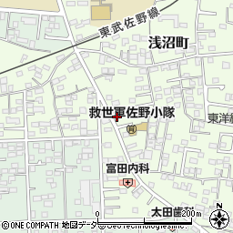栃木県佐野市浅沼町183周辺の地図