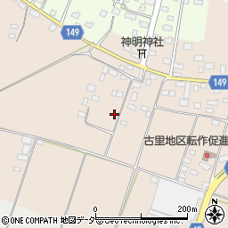 茨城県筑西市知行周辺の地図