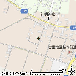 茨城県筑西市知行周辺の地図