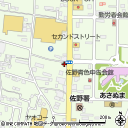 松屋佐野店周辺の地図