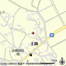 茨城県笠間市土師676-2周辺の地図