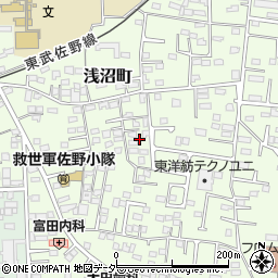 栃木県佐野市浅沼町198周辺の地図