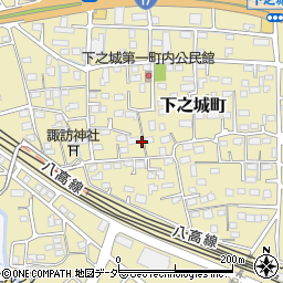 群馬県高崎市下之城町387周辺の地図