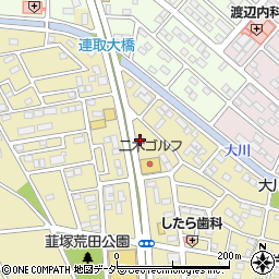 牛角伊勢崎韮塚店周辺の地図