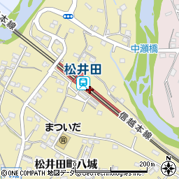 松井田駅周辺の地図