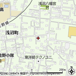 栃木県佐野市浅沼町206周辺の地図