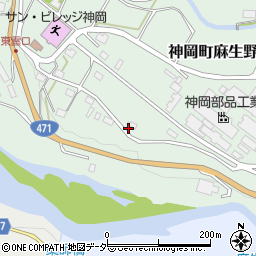 岐阜県飛騨市神岡町麻生野215周辺の地図