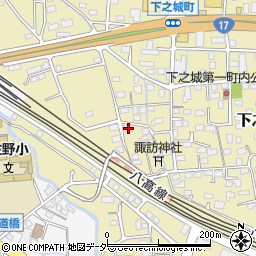 群馬県高崎市下之城町358周辺の地図