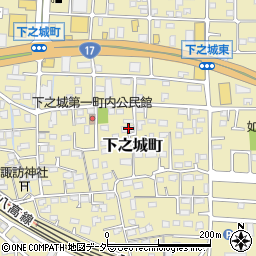 群馬県高崎市下之城町409周辺の地図