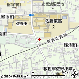 栃木県佐野市浅沼町372周辺の地図