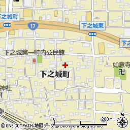 群馬県高崎市下之城町425周辺の地図