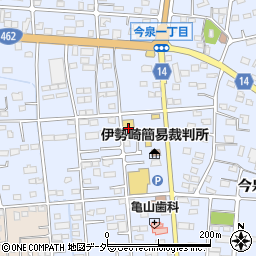 キングファミリー伊勢崎今泉店周辺の地図