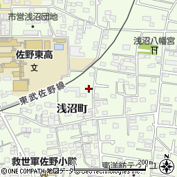 栃木県佐野市浅沼町306周辺の地図