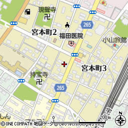 筑波銀行小山支店周辺の地図