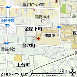 栃木県佐野市金屋下町2451-1周辺の地図